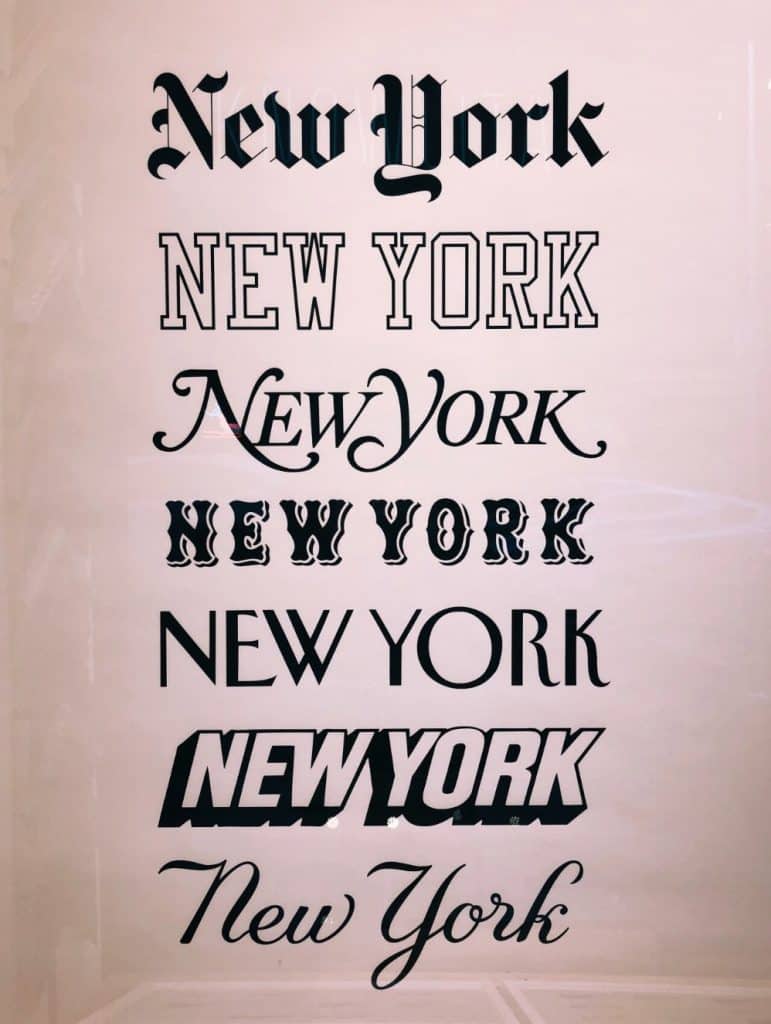 different fonts